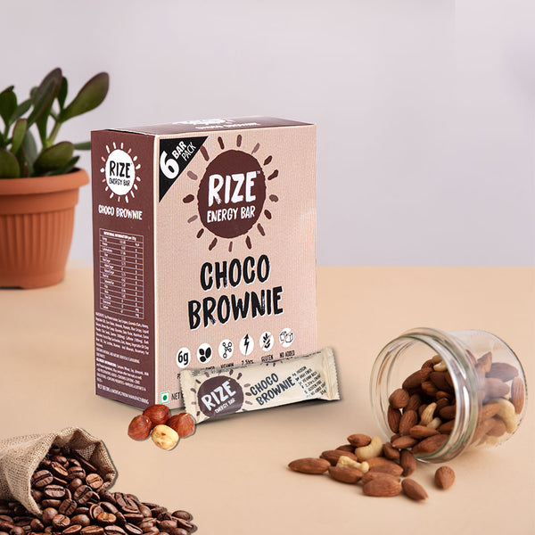 Rize Energy Bar: Choco Brownie Pack of 6