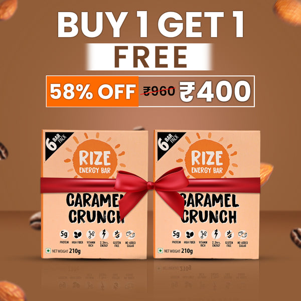 Rize Energy Bar: Caramel Crunch | Pack of 6